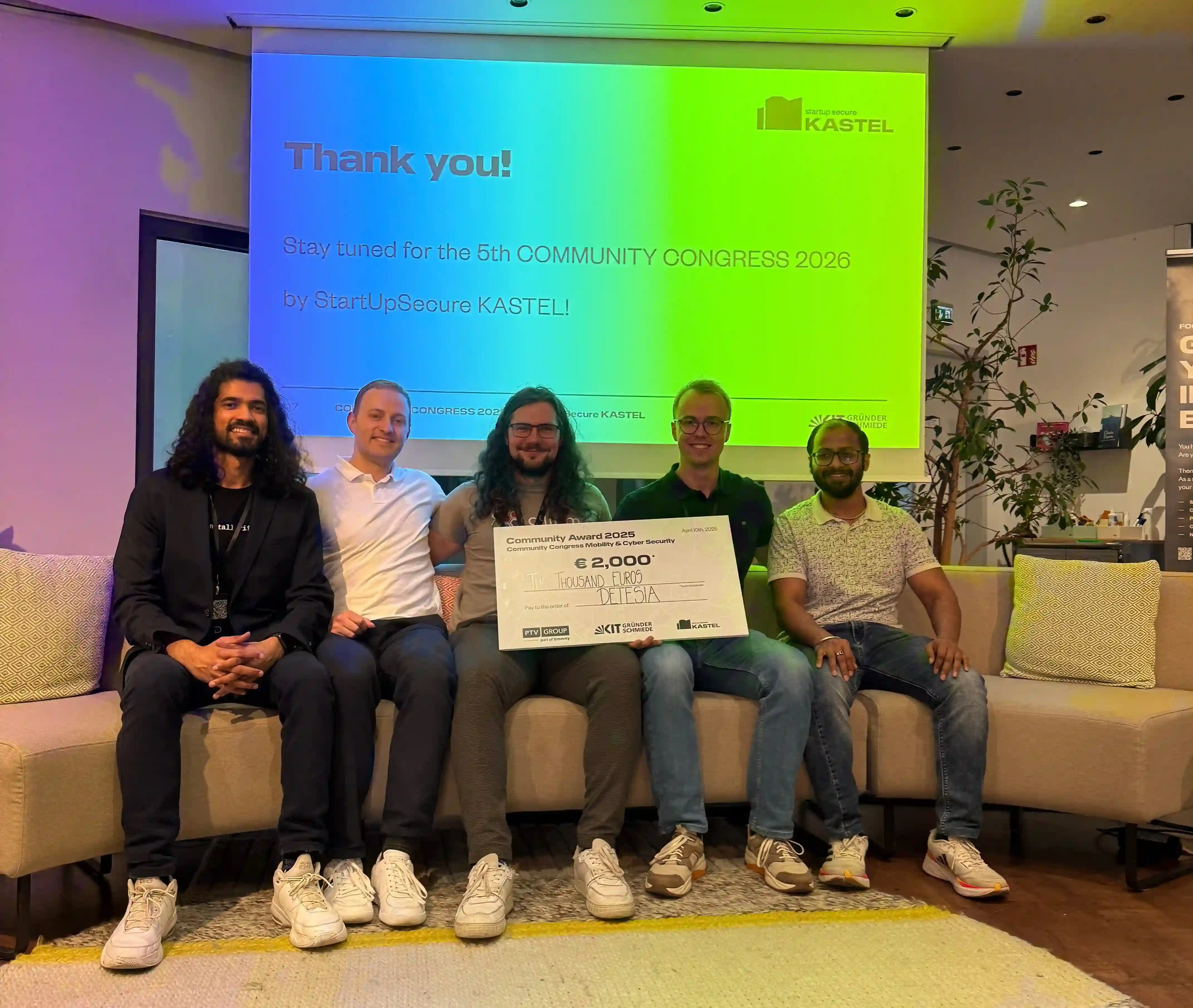 Detesia wins Community Award at StartUpSecure Congress in Karlsruhe